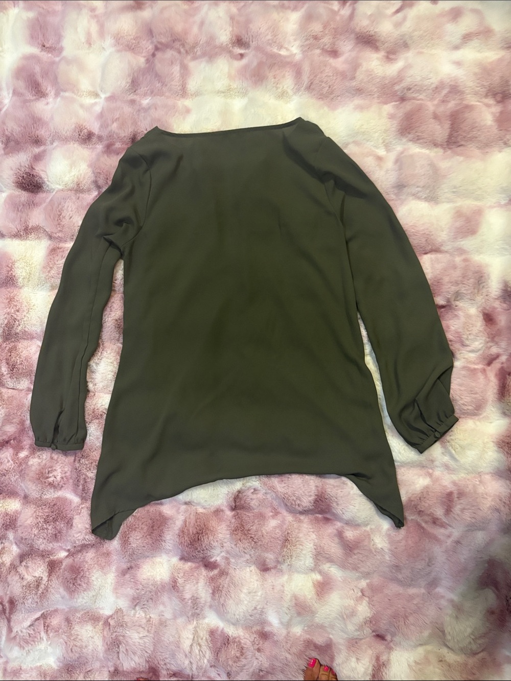Juicy Couture Olive Green V-Neck Beaded Tunic - Picture 4 of 4